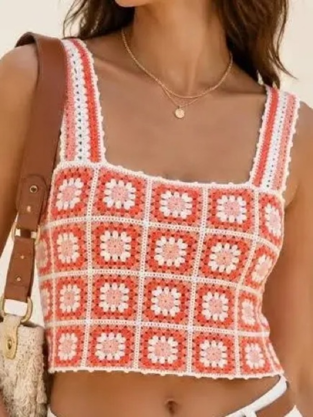 Maje Matucade Crochet Granny Square Top sz Medium